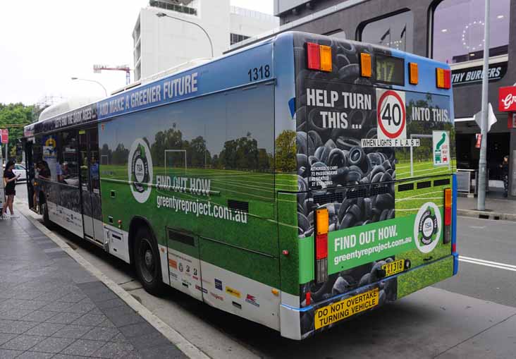 Sydney Buses Mercedes O405NH Custom Citaro 1318 Green Tyre